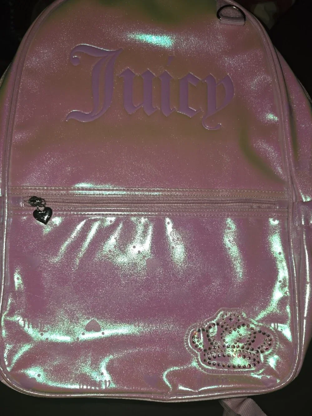 Juicy Couture Iridescent Pink Holographic Backpack